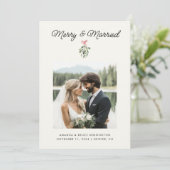 メリー&結婚したパーソナライズされた新結婚婚 シーズンカード (スタンド正面)