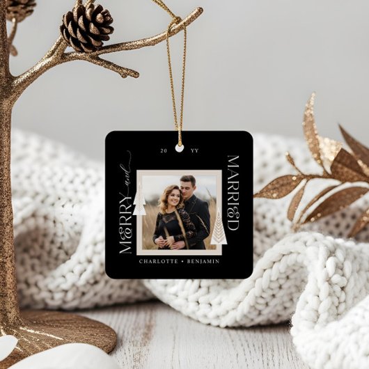 メリー&結婚した写真エレガントクリスマスツリー セラミックオーナメント