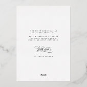 メリー&結婚した初めてのクリスマスフォトバラ金ゴールド 箔シーズンカード (裏面)