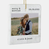 メリー&結婚した初めてのクリスマス結婚の写真 セラミックオーナメント (右)