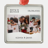 メリー&結婚した初めてのクリスマス結婚の写真 メタルオーナメント (正面)