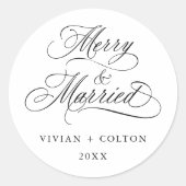 メリー&結婚した新しい結婚初めてのクリスマス ラウンドシール (正面)