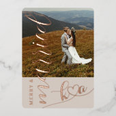 メリー&結婚した結婚sフォイルホリデーカード 箔シーズンカード (正面)