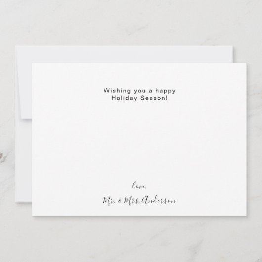 メリー&結婚した金ゴールド6数々のフォトホリデーカード (裏面)