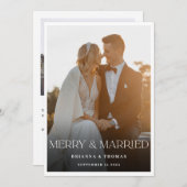 メリー&結婚した | 写真エレガントモダン2024 シーズンカード (正面/裏面)