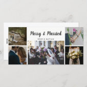 メリー&結婚した | 結婚の5つの写真の休日 シーズンカード (正面/裏面)