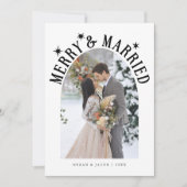 メリー&結婚した Arch新着写真ホワイト シーズンカード (正面)
