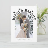 メリー&結婚した Arch新着写真ホワイト シーズンカード (スタンド正面)