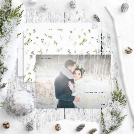 メリー&結婚したWinter Berry結婚の写真 箔シーズンカード