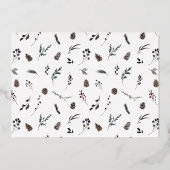 メリー&結婚したWinter Pineconeの結婚写真 箔シーズンカード (裏面)