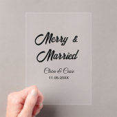メリー 結婚 名前 結婚記念日 ホリデーChr アクリル招待状 (インサイチュ (ポータブル))