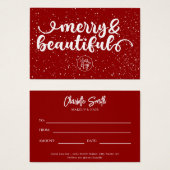 メリー&美しいクリスマスプレゼント証明書 (正面&裏面)