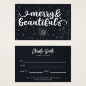 メリー&美しい休日のギフト証明書 (正面&裏面)