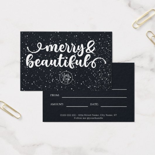 メリー&美しい休日のギフト証明書 (オフィス)