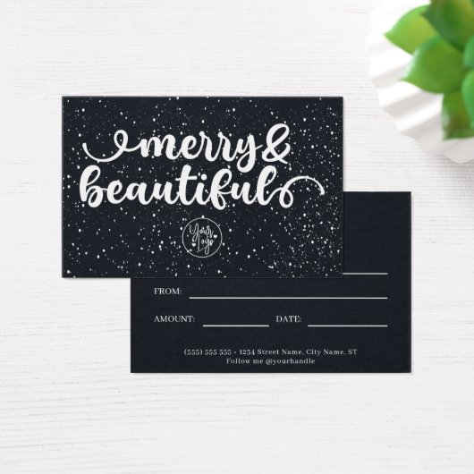 メリー&美しい休日のギフト証明書 (デスク)