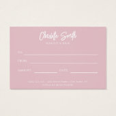 メリー&美しい赤面ピンクのギフト証明書 (裏面)