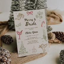 メリー&花嫁ハンドドロッドクリスマスブライダルシャワー