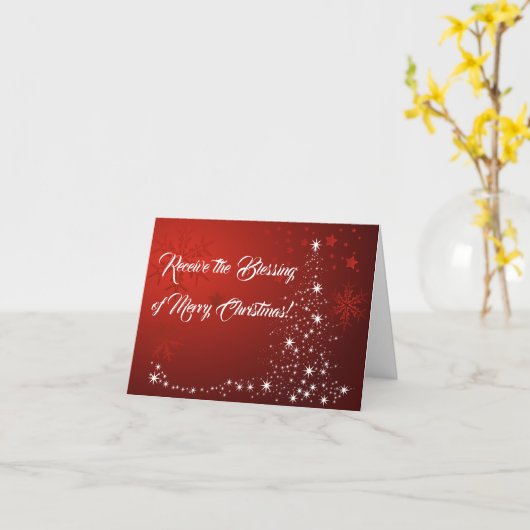 メリー・賛美クリスマスカードを受け取る カード (黄色い花)