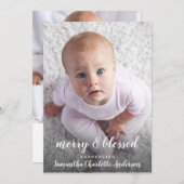 メリー&賛美写真コラージュ生誕発表 案内状 (正面/裏面)