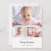 メリー&賛美Christmas Photo Birth Announcement 案内状 (裏面)