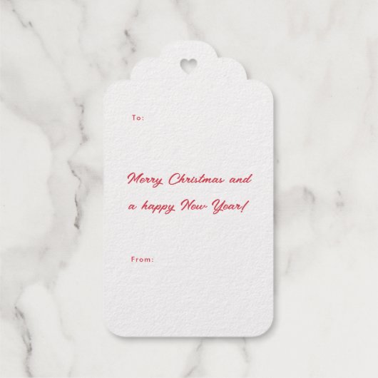メリー&輝くクリスマス ギフトタグ (裏面)