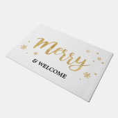 メリー (金ゴールド) ドアマット (アングル)