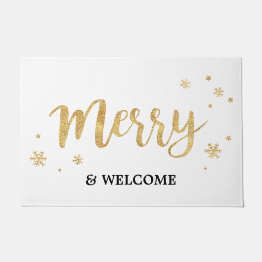 メリー (金ゴールド) ドアマット (正面)