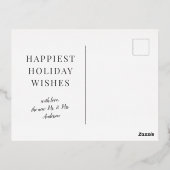 メリー&雪結婚した片ホリデイFOILはがき 箔シーズンポストカード (裏面)