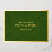 メリー&鮮やかなクリスマスの緑企業の 箔シーズンカード (正面)