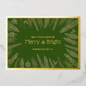 メリー&鮮やかな緑のクリ企業のスマス 箔シーズンカード (正面)
