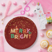 メリー&鮮やかな赤のクリスマスパーティー ペーパープレート (パーティー)