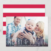 メリー&鮮やかな雪 |ホリデーフォトカード シーズンカード (正面/裏面)