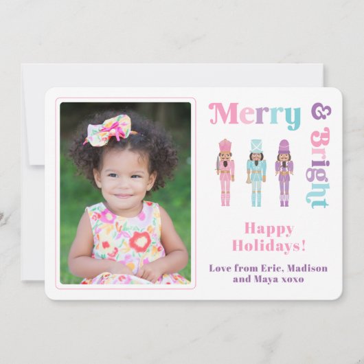 メリー&鮮やかな黒くるみ割り人形メリークリスマス シーズンカード (正面)