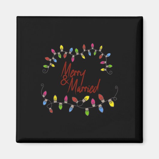 メリー&amp;初めてのクリスマスがCouplに一致す結婚したる マグネット (正面)