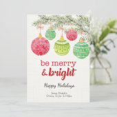 メリー & Brightクリスマスオーナメントフラットカード シーズンカード (スタンド正面)