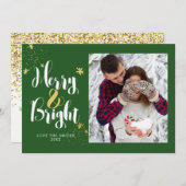 メリー & Brightグリッターフォトカード シーズンカード (正面/裏面)
