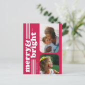 メリー & Brightレトロマゼンタフォトポストカード シーズンポストカード (スタンド正面)