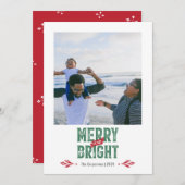 メリー & Brightヴィンテージ素朴2枚の写真 シーズンカード (正面/裏面)