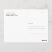 メリー&Bright Christmasタイポグラフィフォトポストカード ポストカード (裏面)