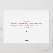 メリー&Bright Christmas Familyの写真 箔シーズンカード (裏面)