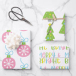 メリー&Bright Christmas Gift Wrapping紙 ラッピングペーパーシート<br><div class="desc">PreppyPrint.com – クリスマスの応援を広める！このラッピングパーソナライズされた紙にtouchを追加する。このデザインを好きな商品に移せ！アイテムのコーディネートについては、私のデザイナーストアPreppyPrint.comにアクセスして下さい。</div>