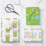 メリー&Bright Christmas Gift Wrapping紙 ラッピングペーパーシート<br><div class="desc">PreppyPrint.com – クリスマスの応援を広める！このラッピングパーソナライズされた紙にtouchを追加する。このデザインを好きな商品に移せ！アイテムのコーディネートについては、私のデザイナーストアPreppyPrint.comにアクセスして下さい。</div>