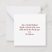 メリー&Bright Christmas Greetings ノートカード (裏面)