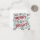 メリー&Bright Christmas Greetings ノートカード (正面/裏面インサイチュ)