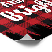 メリー & Bright Christmas/Holiday Wallプリント ポスター (角)