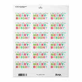 メリー&Bright Christmas Lightsラベル ラベル (フルシート)