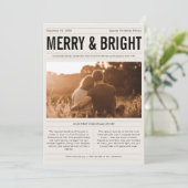 メリー&Bright Christmas Newlywed写真 シーズンカード (スタンド正面)