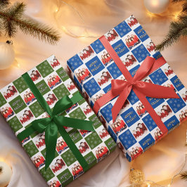 メリー&Bright Christmas Snowflake Photo ラッピングペーパーシート