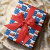 メリー&Bright Christmas Snowflake Photo ラッピングペーパーシート