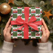 メリー&Bright Christmas Snowflake Photo ラッピングペーパーシート